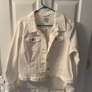Loft white jean jacket